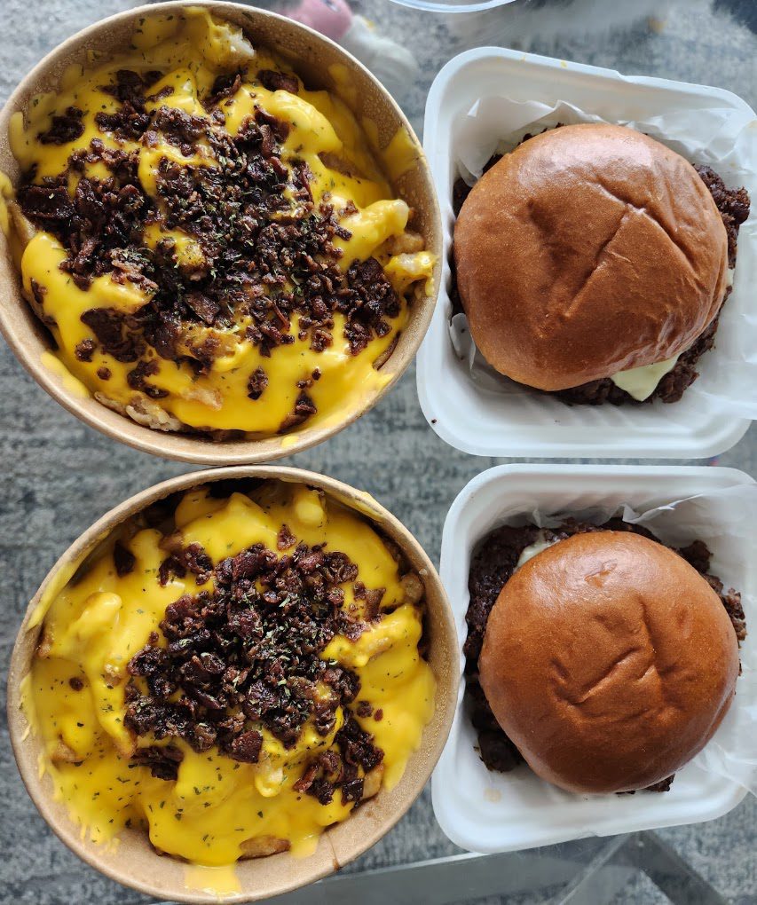Burgers and loaded fries to go
