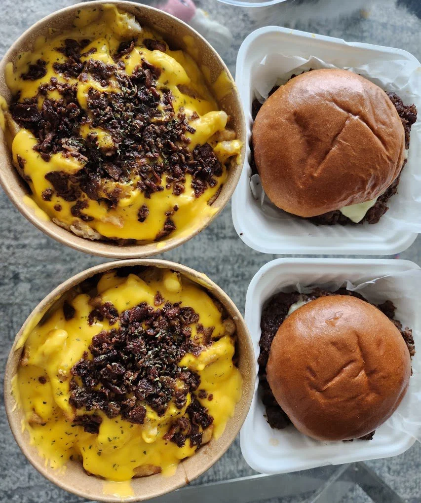 Burgers and loaded fries to go